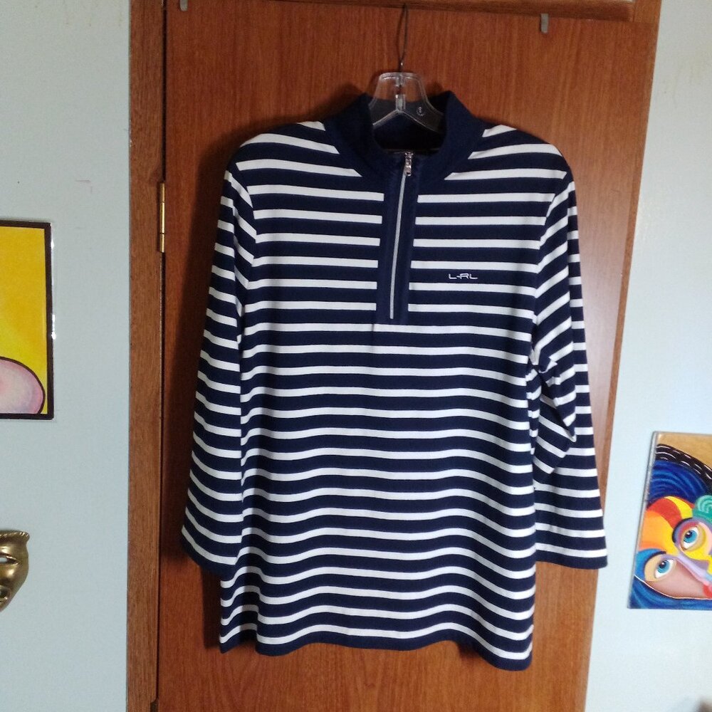 L-RL Lauren Active/Ralph Lauren Womens Half zip Long Sleeve
